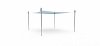 Retractable sandbox shade sail 3x3m