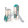 Double-Tower Combined Play Structure - High, with Roof VVZ-VZP2-008-15