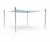 Retractable sandbox shade sail 3x3m