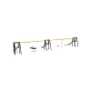 Triple Slide with Swing - 2x Classic Seat, 1x Nest Seat VVZ-AP011-10