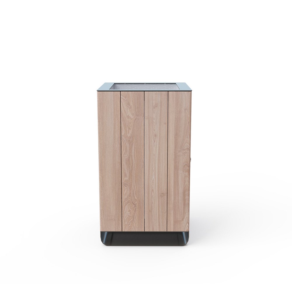 Wood wastebasket
