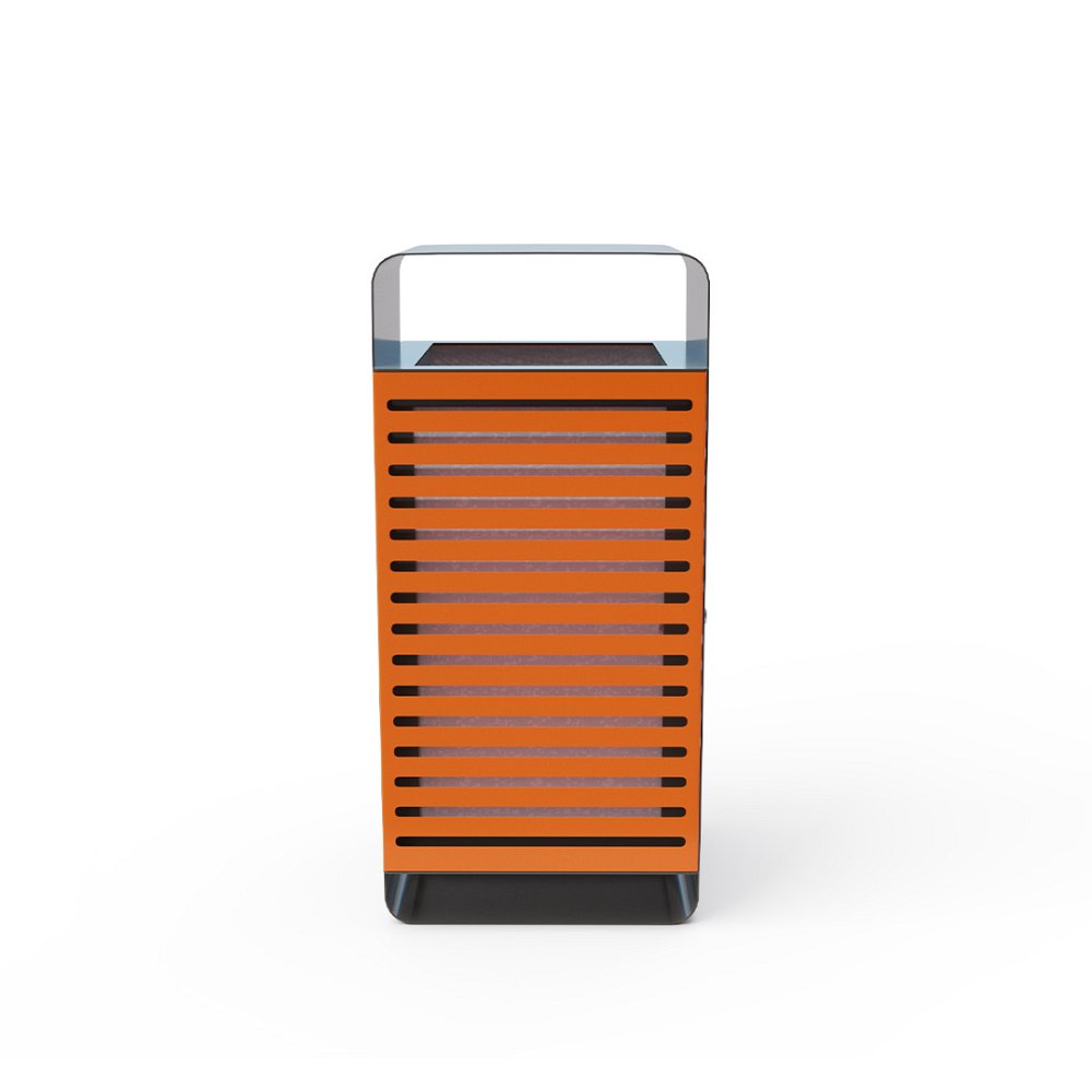 Waste bin with a roof