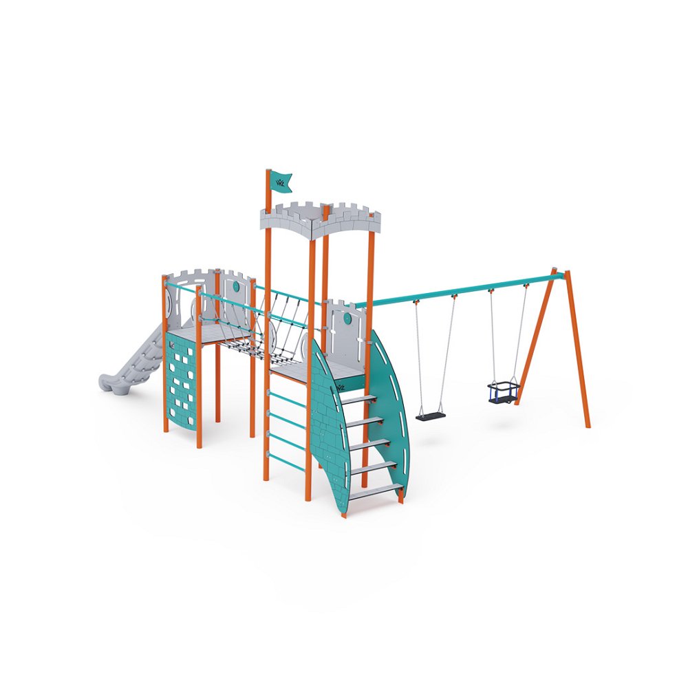 Double-Tower Combined Play Structure - High VVZ-VZP2-005-15