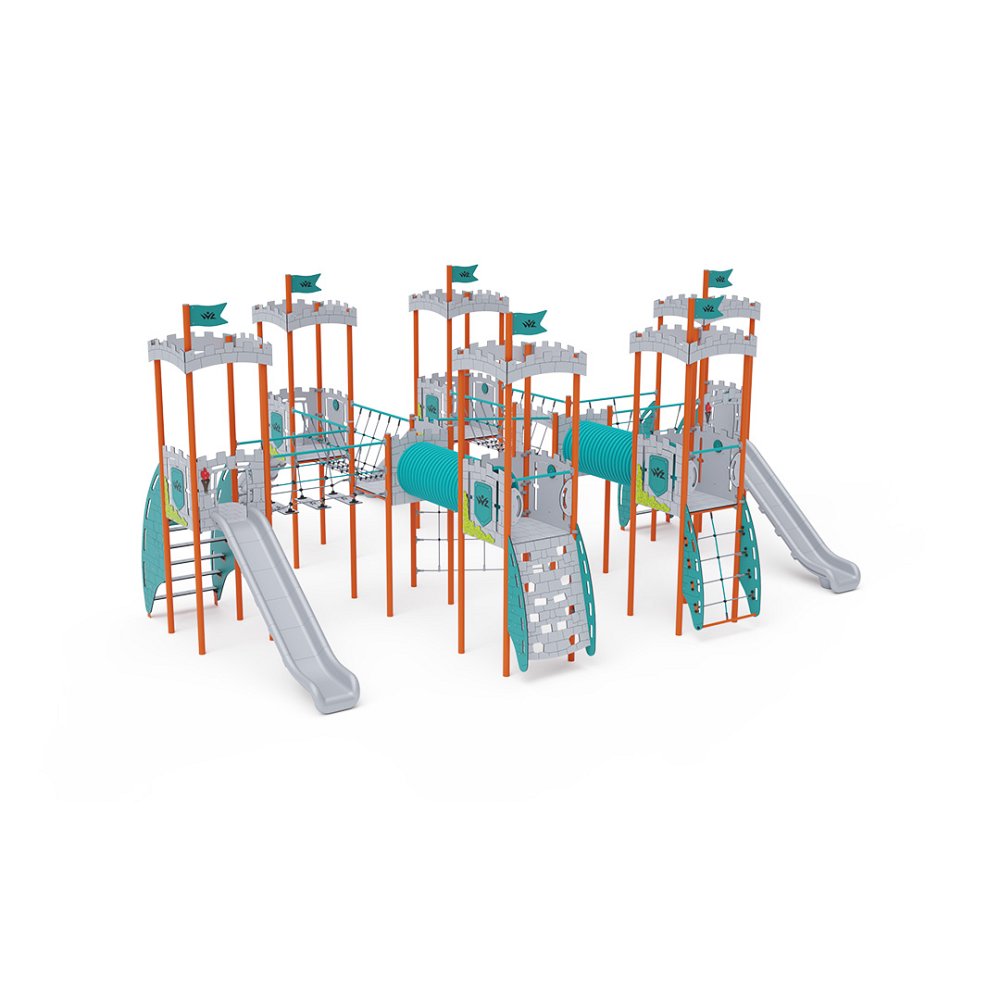 Eight-Tower Combined Play Structure - High VVZ-VZP8-001-15