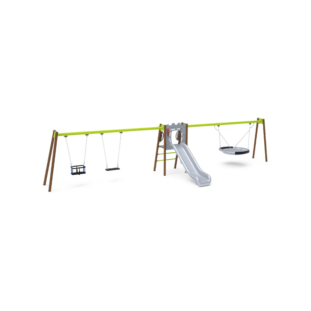 Double Slide with Swing - 1x Classic Seat, 1x Baby Seat, 1x Nest Seat VVZ-AP006-10