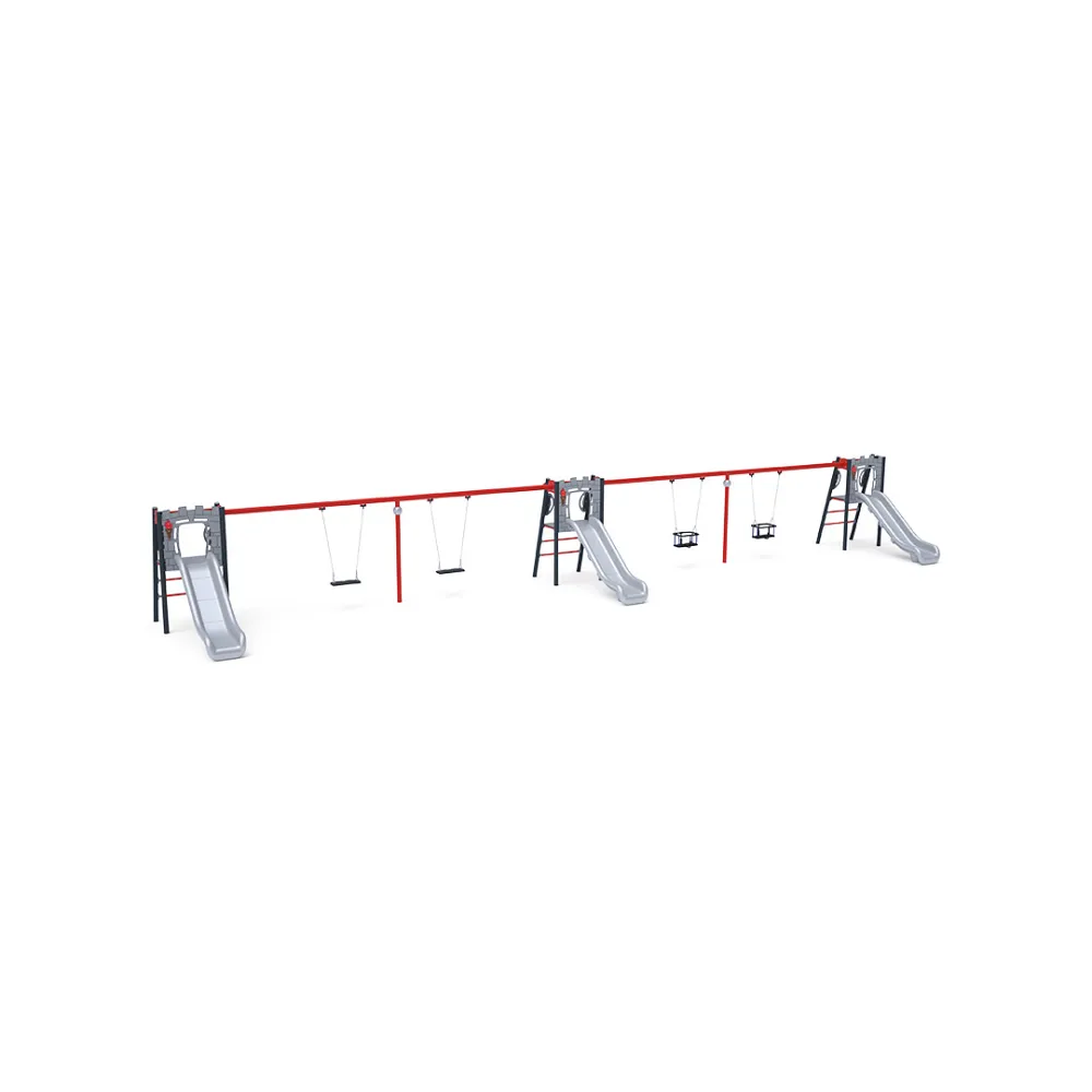 Triple Slide with Swing - 2x Classic Seat, 2x Baby Seat VVZ-AP010-10