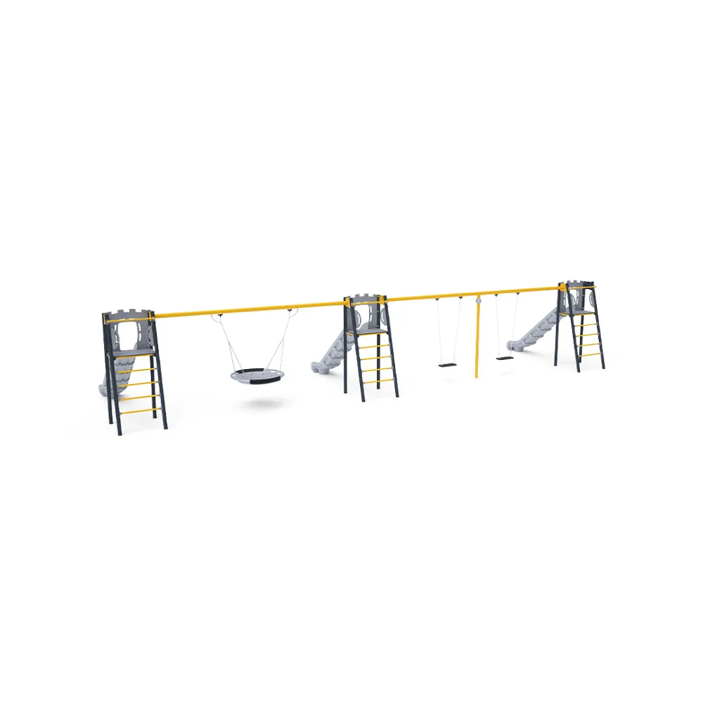 Triple Slide with Swing - 2x Classic Seat, 1x Nest Seat VVZ-AP011-15