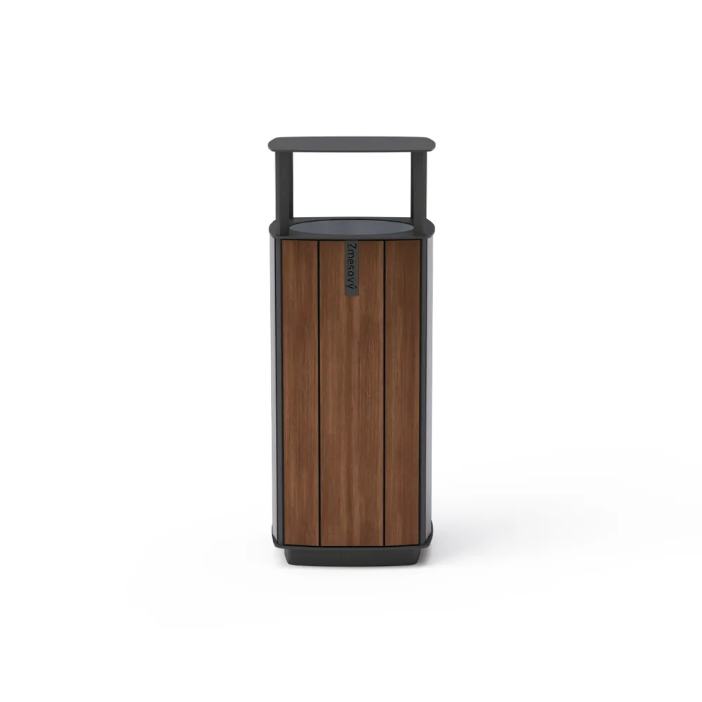 Waste bin with a roof HPL