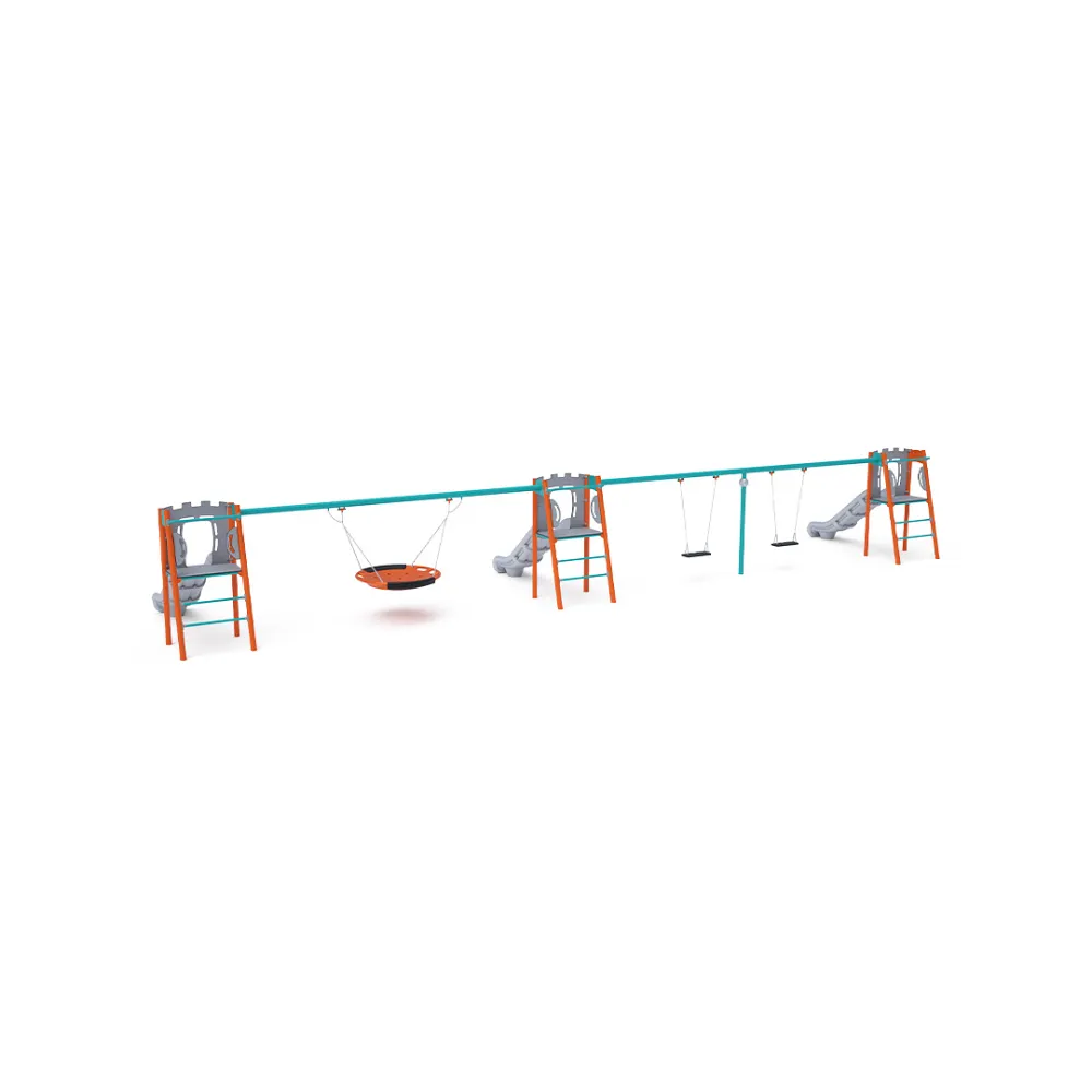 Triple Slide with Swing - 2x Classic Seat, 1x Nest Seat VVZ-AP011-10