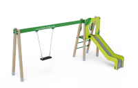 Slides with swing - Wood