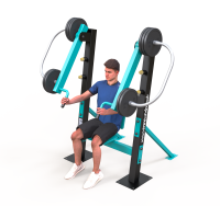Fitness machines with sliding weights