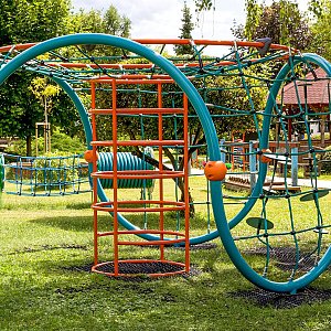 Modern playground in the village of Pohranice Modern playground in the village of Pohranice